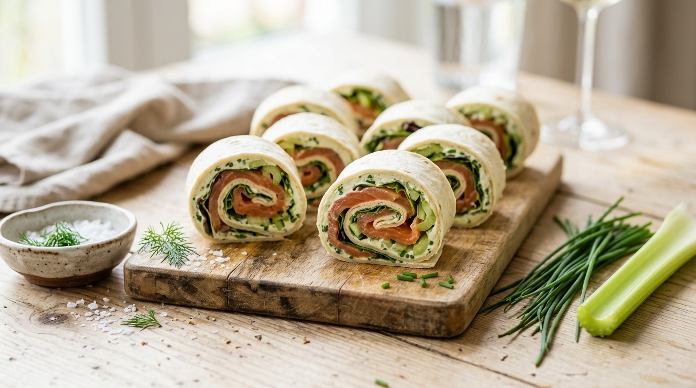 Wraps met Gerookte Zalm en Wasabi recept Wraps met Gerookte Zalm en Wasabi recept