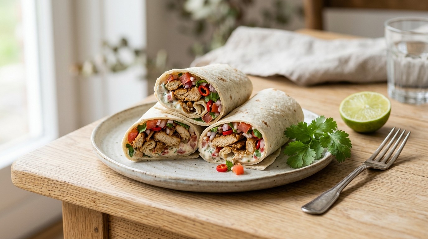 Wraps met Kalkoenreepjes