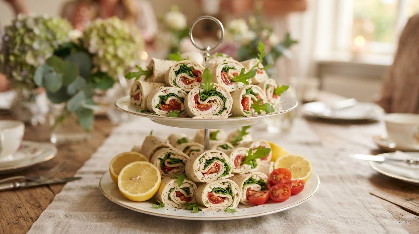 Wraps met kip en Tomaat Voor High tea