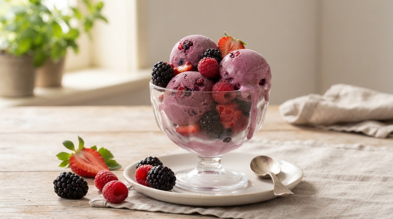 Yoghurt-bosvruchtenijs