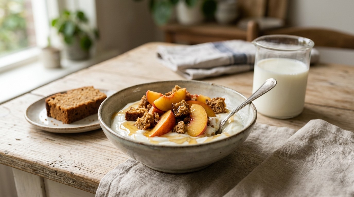 Yoghurt met Perziken en Honing recept Yoghurt met Perziken en Honing recept