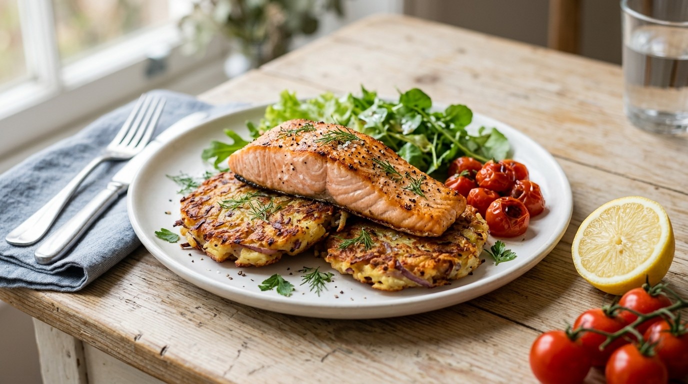 Zalm-aardappelgerecht