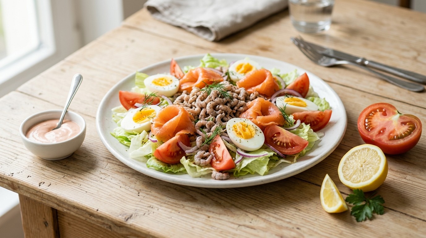 Zalm Garnaal Salade