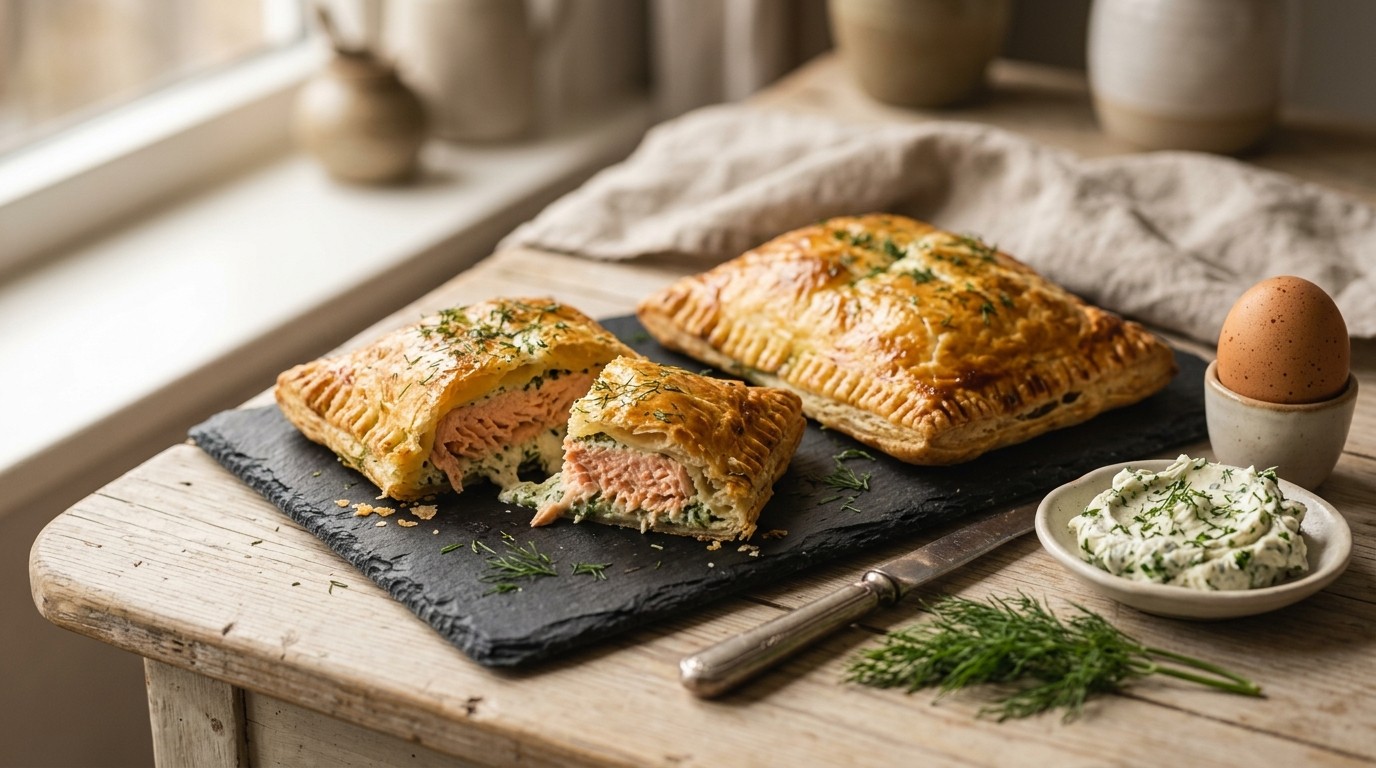 Zalm in Bladerdeeg recept Zalm in Bladerdeeg recept