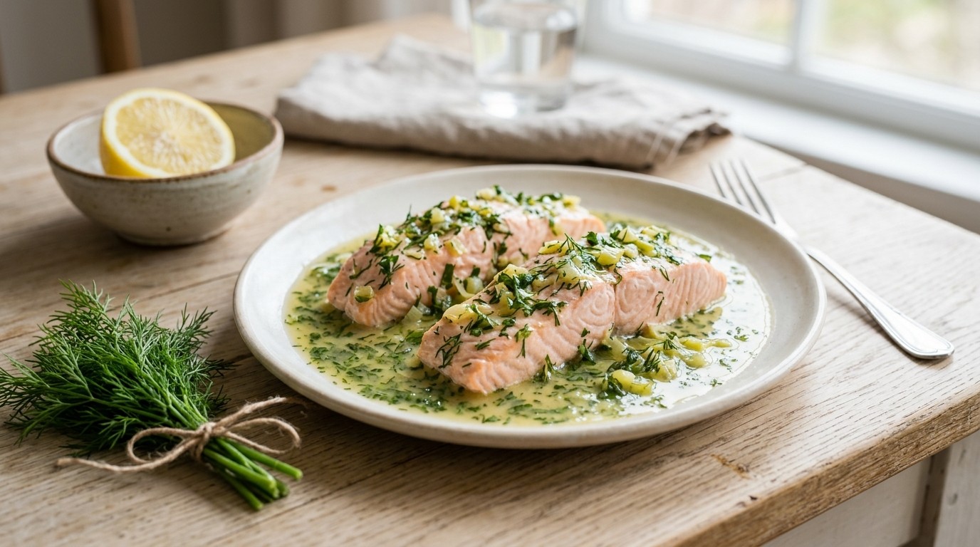 Zalm in Groene Kruiden