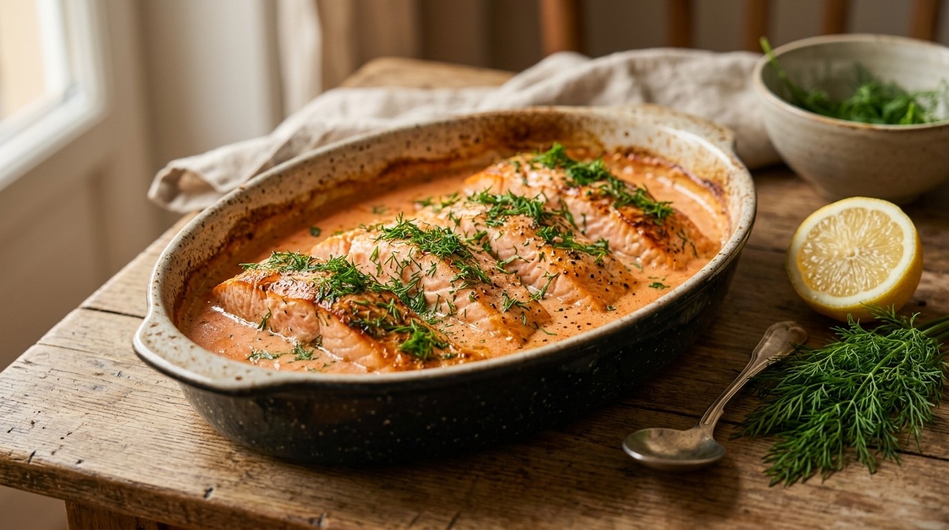 Zalm in Kreeftensaus
