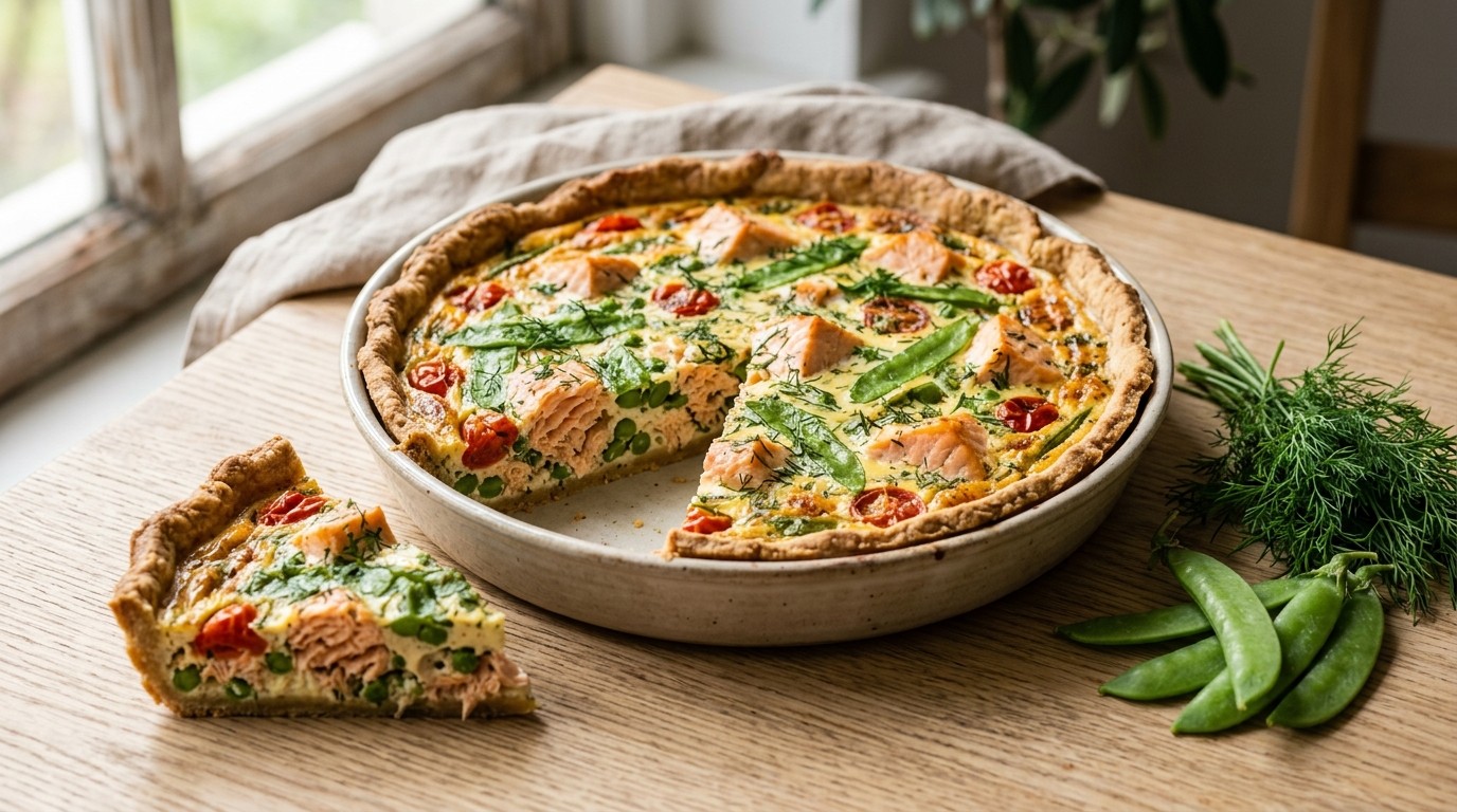 Zalm-kruidenquiche