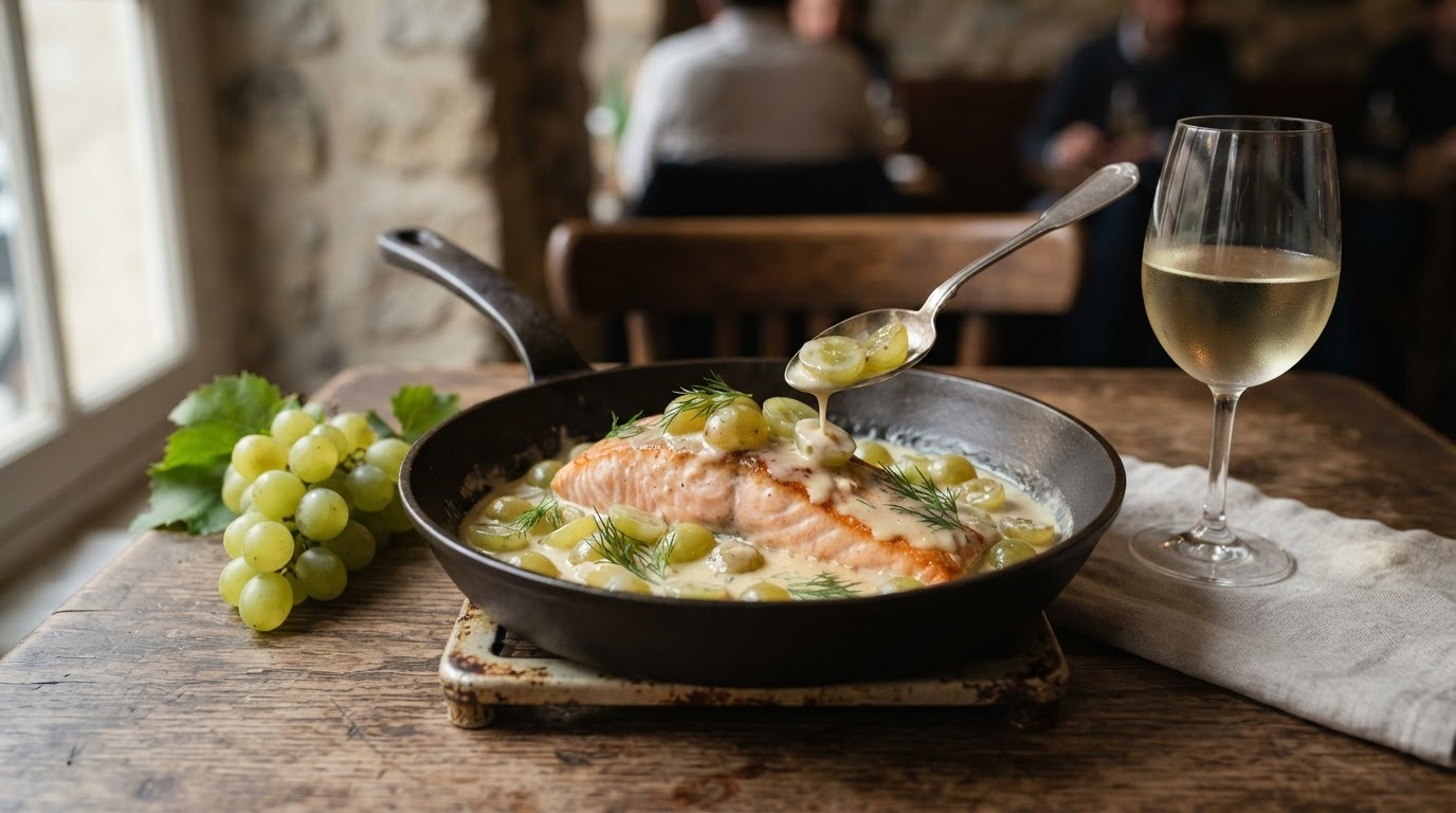 Zalm met Druiven