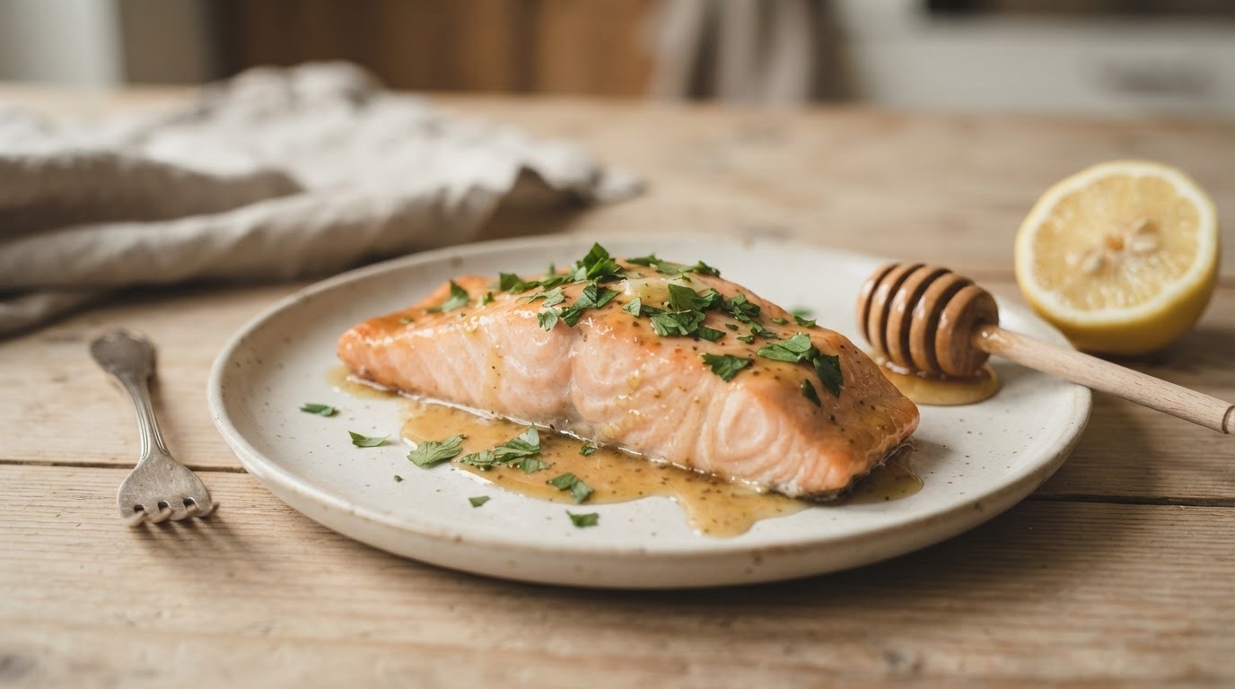 Zalm met Honingdressing recept Zalm met Honingdressing recept