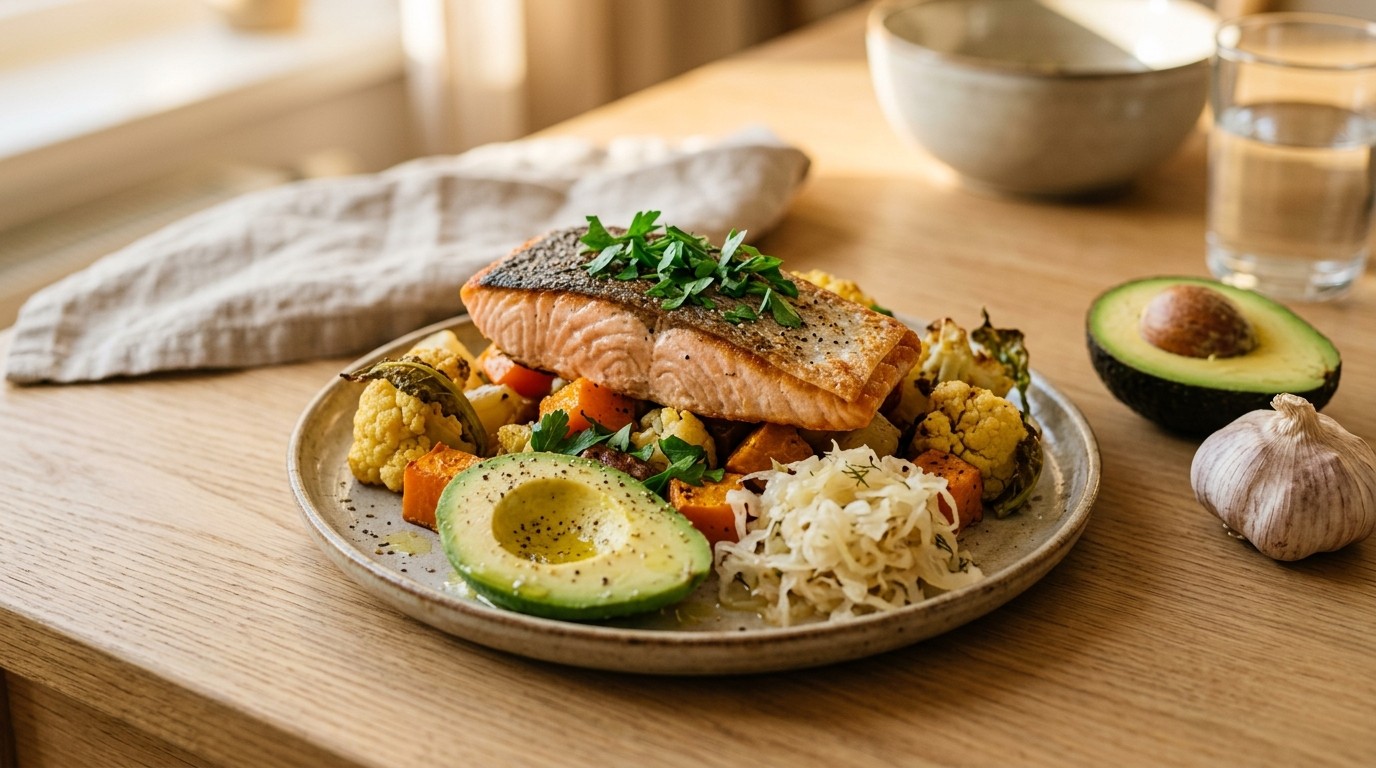 Zalm met Pompoen en Bloemkool