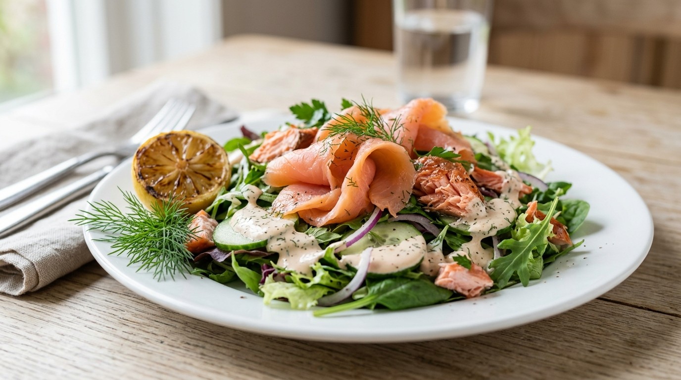 Zalm met sla