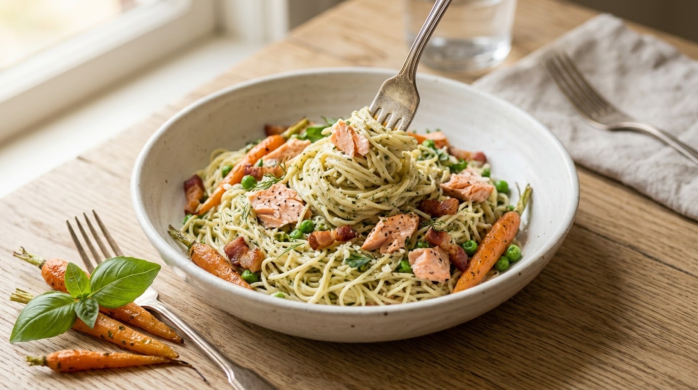 Zalm-pasta recept Zalm-pasta recept
