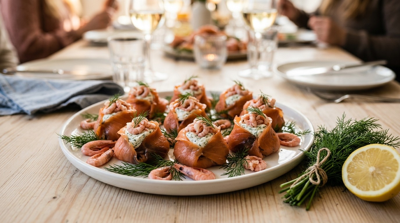 Zalmbonbon Gevuld met Hollandse Garnalen recept Zalmbonbon Gevuld met Hollandse Garnalen recept