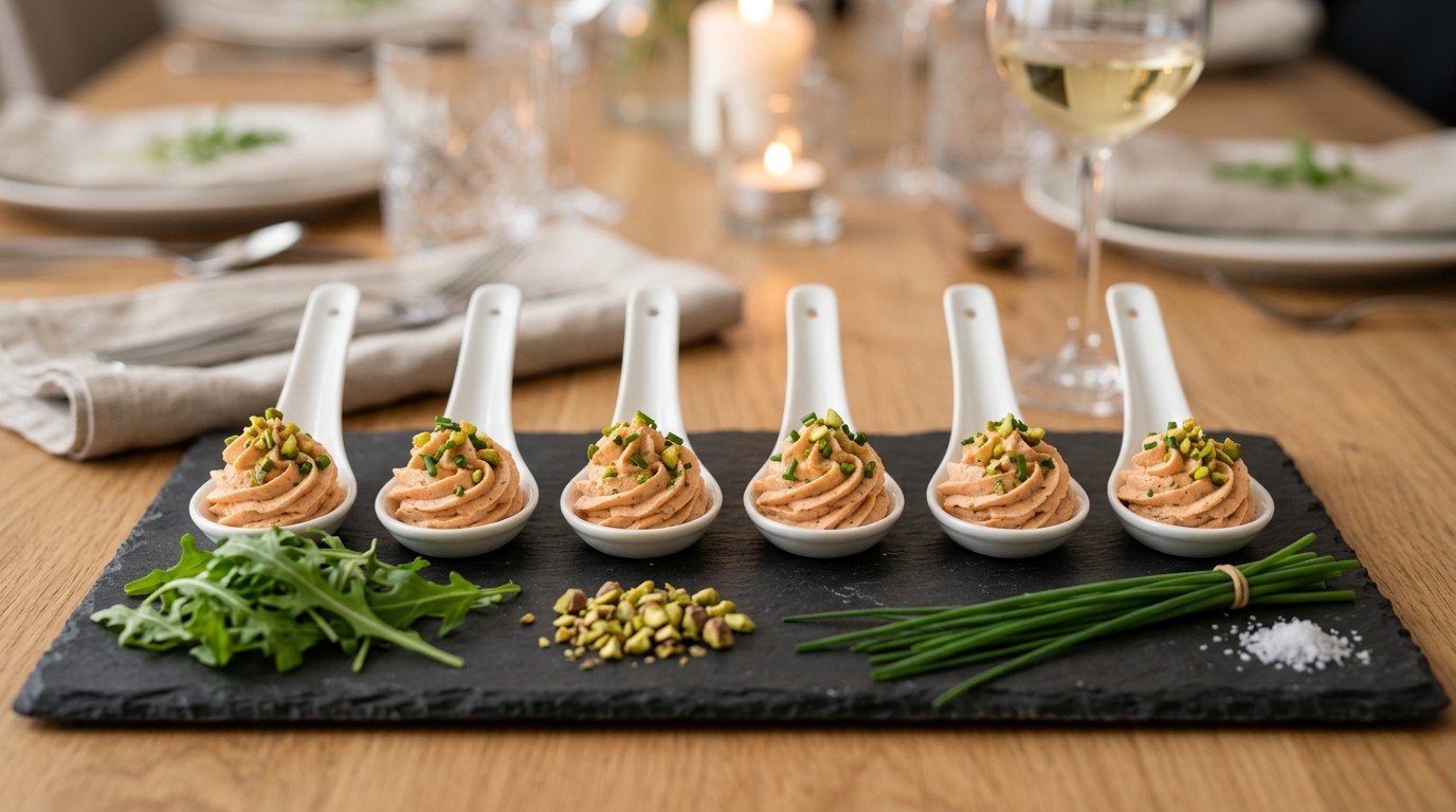Zalmcreme op Amuselepel recept Zalmcreme op Amuselepel recept