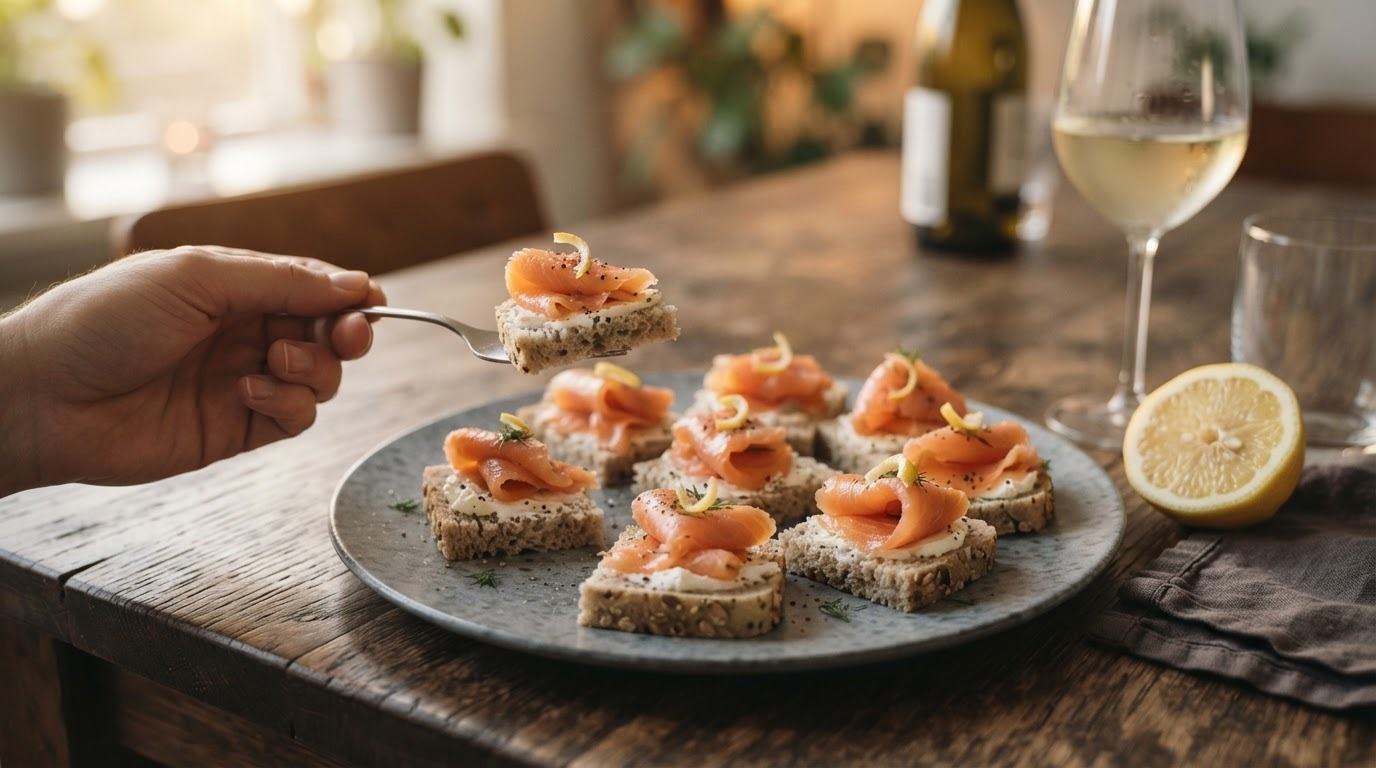Zalmhapje op Licht Roggebrood