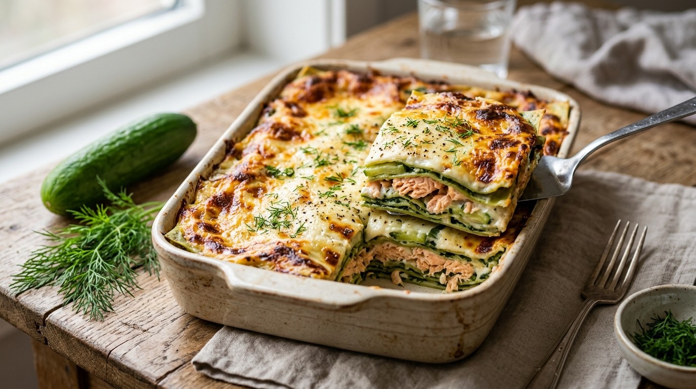 Zalmlasagne