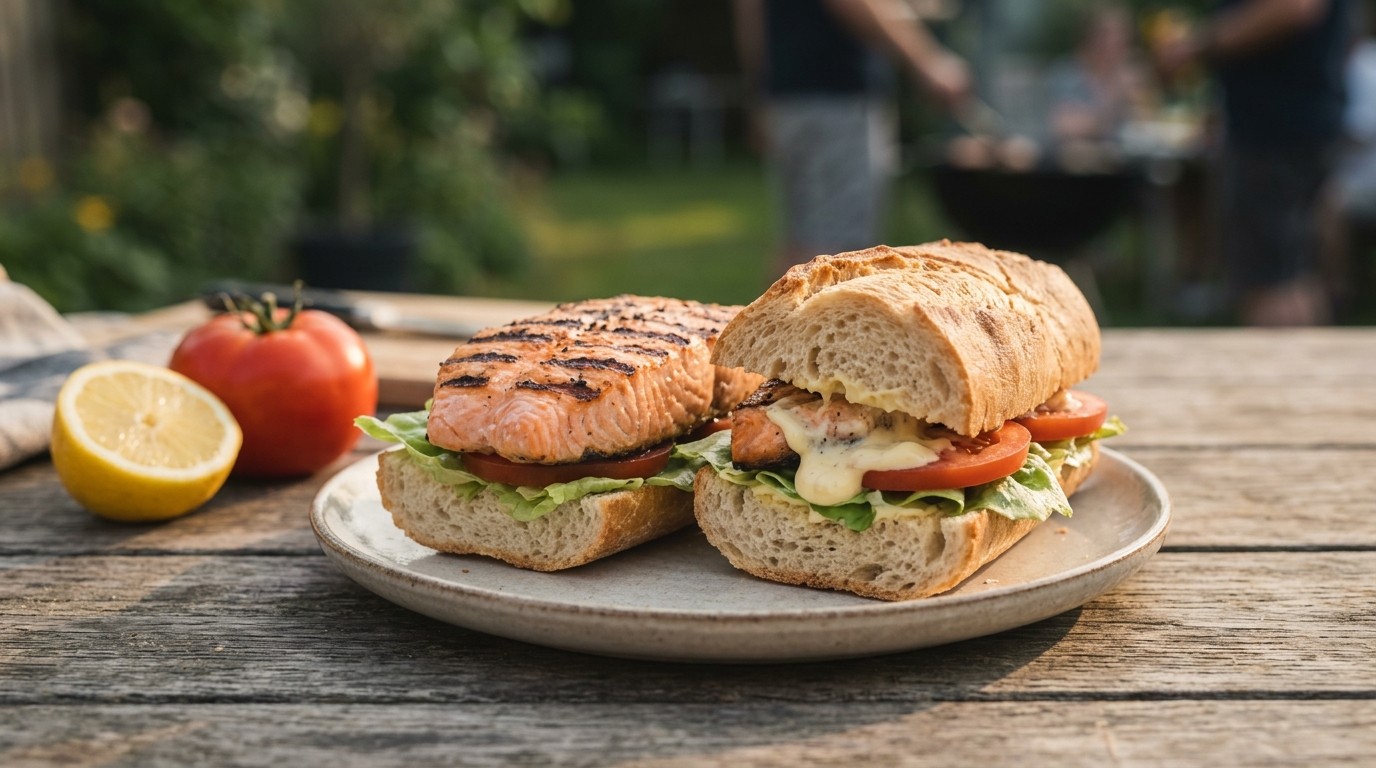 Zalmmoten van de Grill