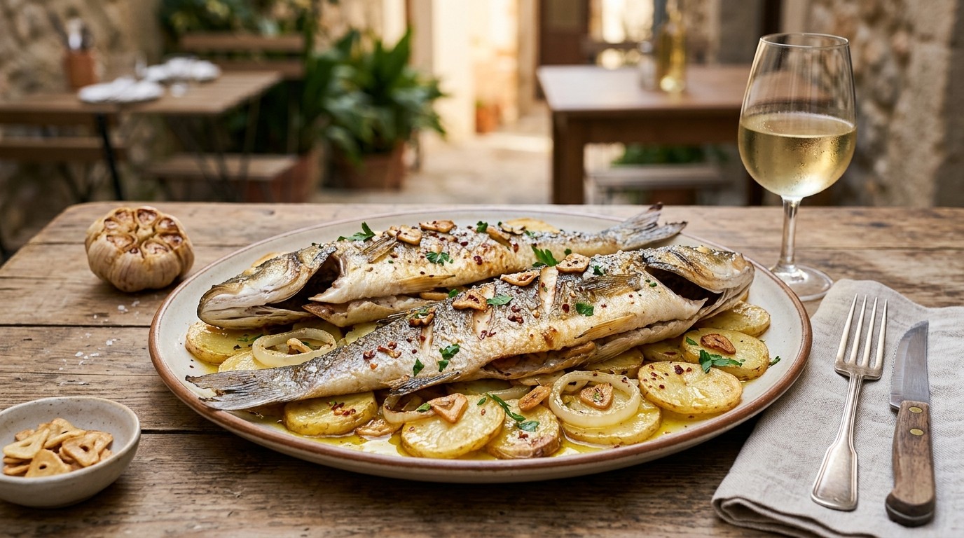 Zeebaars al Donostia con Patatas