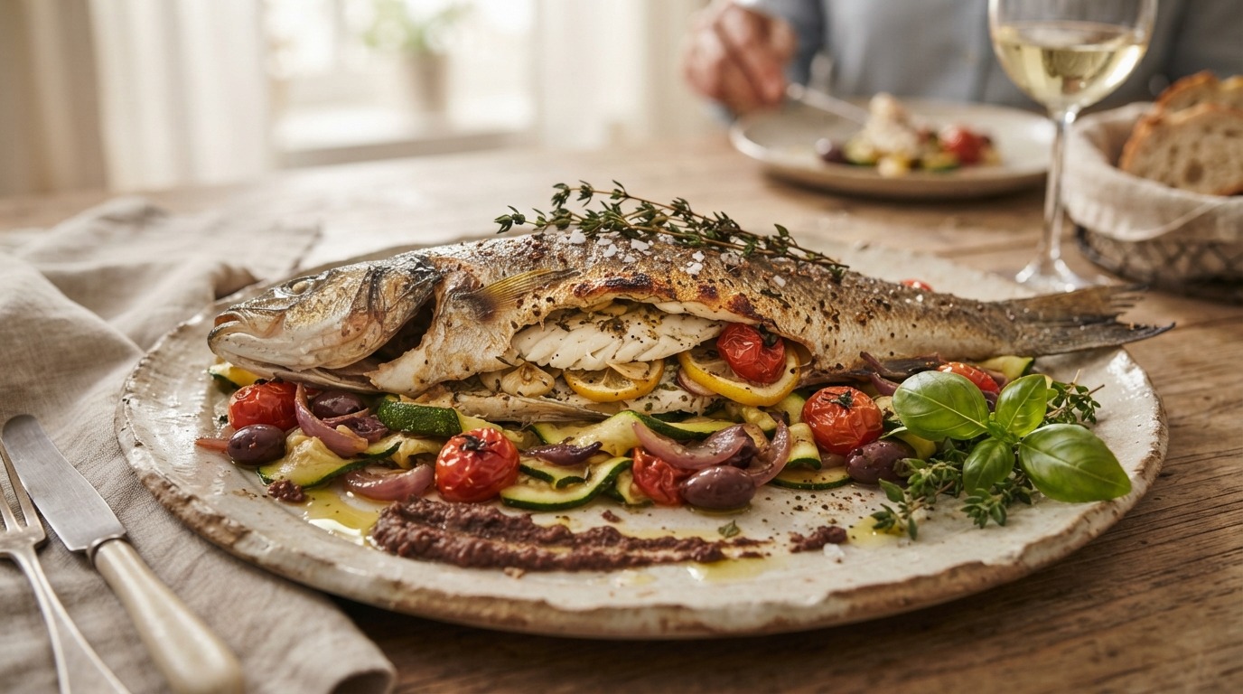 Zeebaars met Courgette