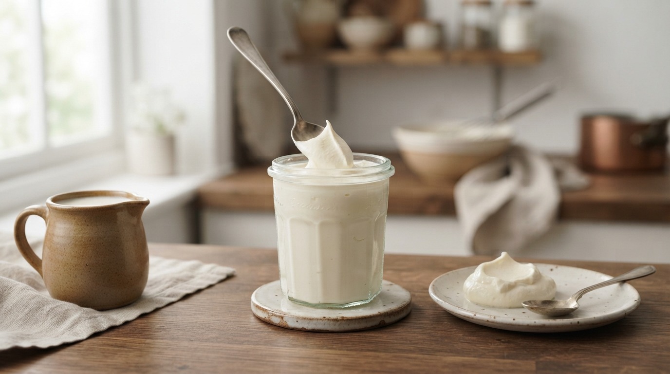 Zelfgemaakte Creme Fraiche