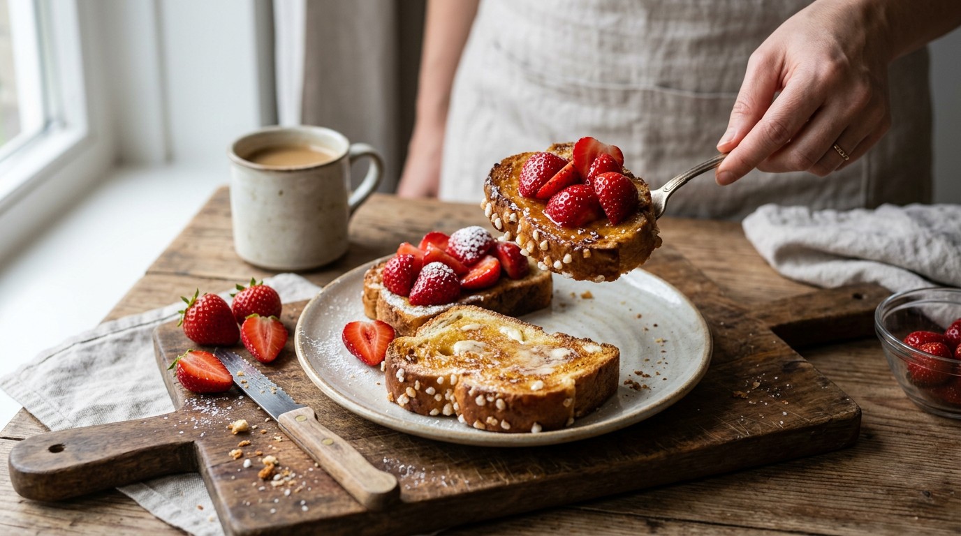 Zoete Suikerbroodjes met Aardbeien recept Zoete Suikerbroodjes met Aardbeien recept