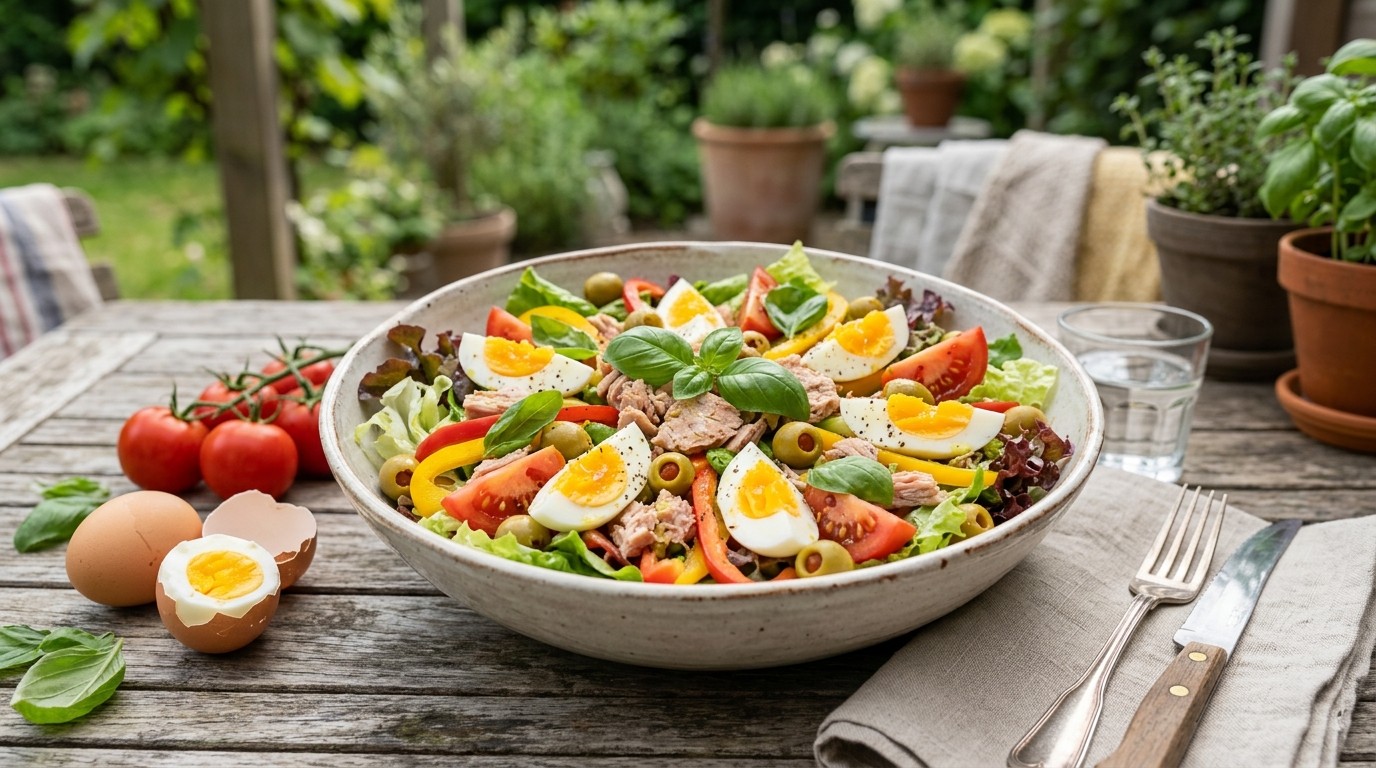 Zomersalade met Paprika's en Groene Olijven recept Zomersalade met Paprika's en Groene Olijven recept