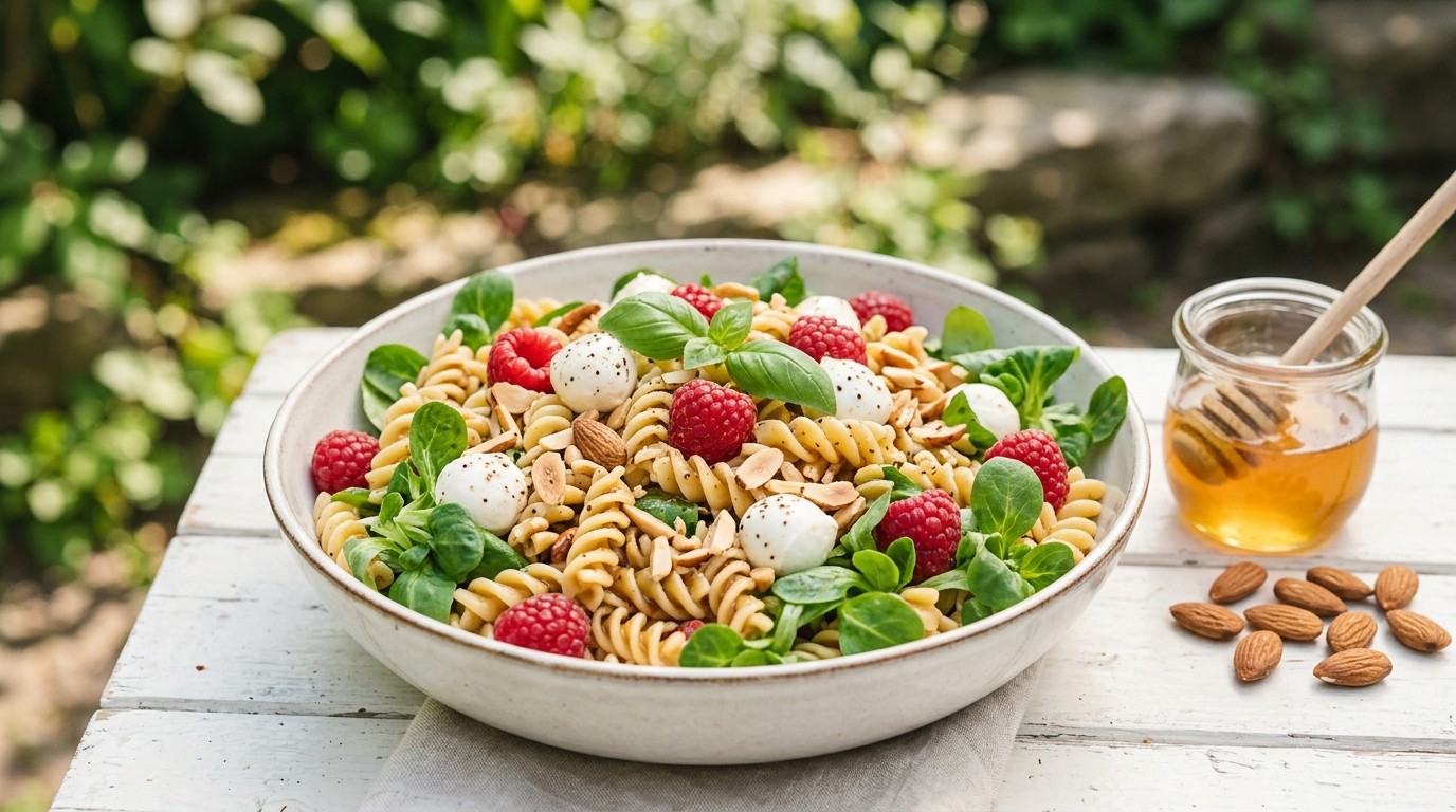 Zomerse Pastasalade met Frambozen