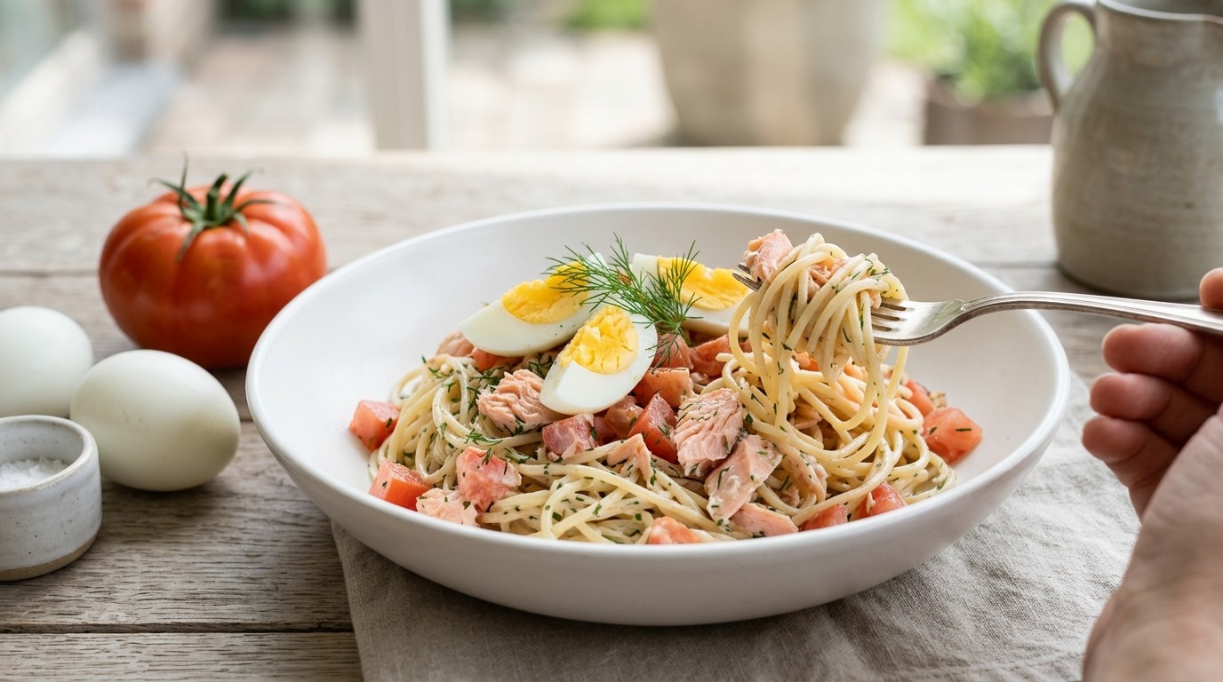 Zomerse Spaghetti met Zalm