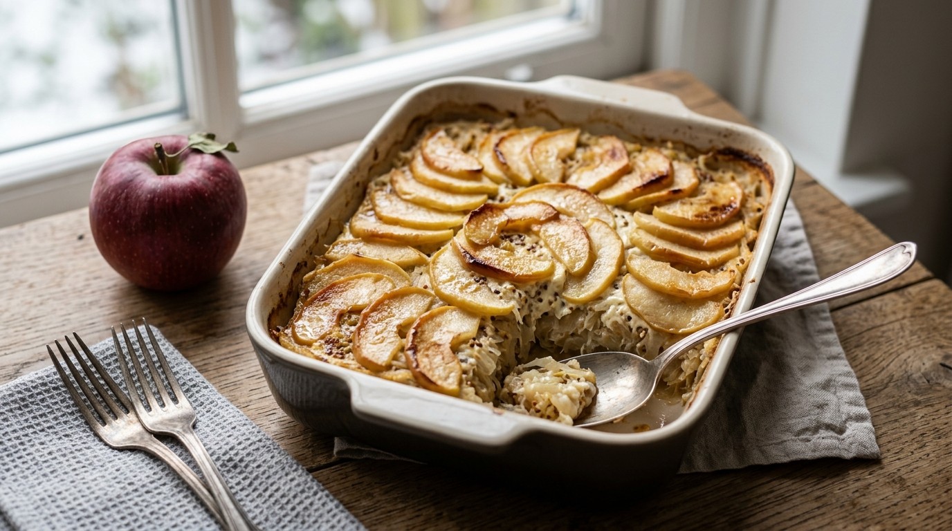 Zuurkool-appelschotel