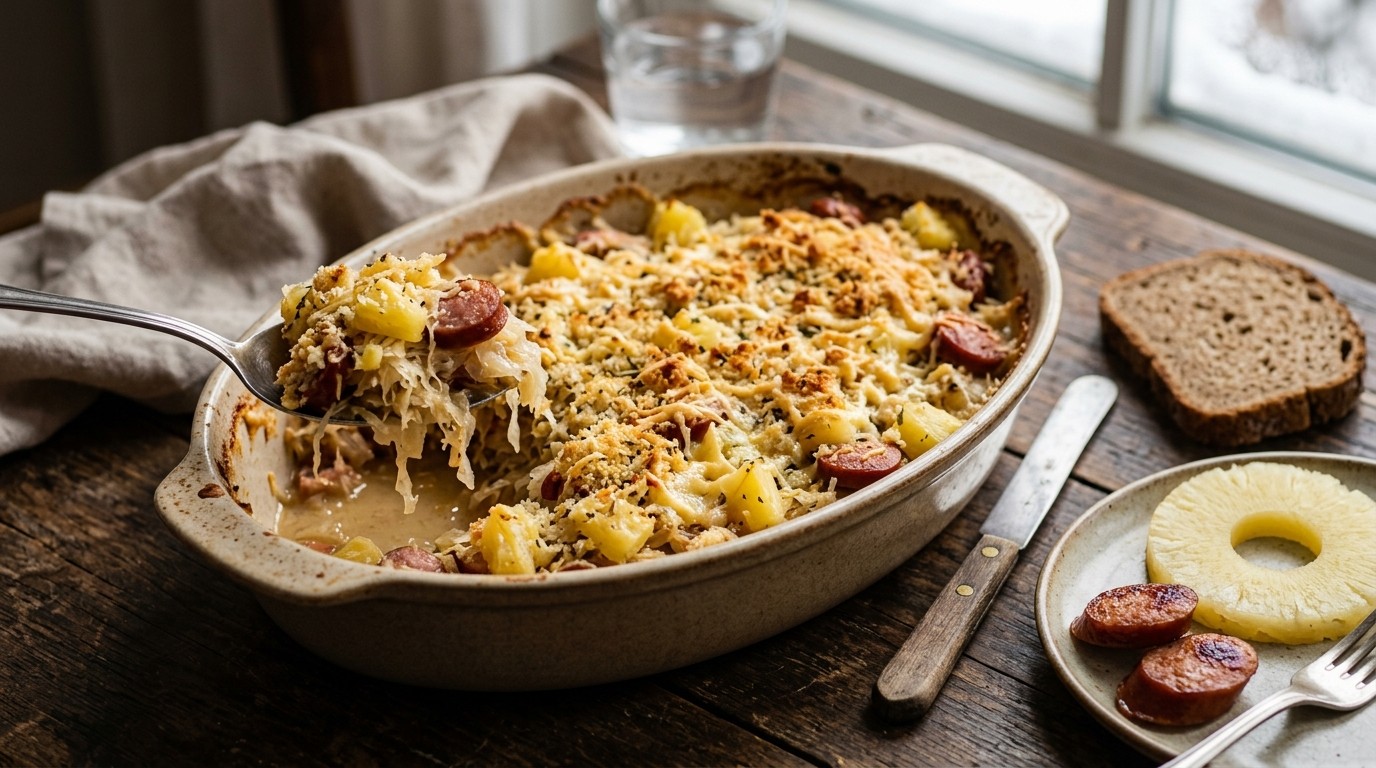 Zuurkool met Kaascrumble recept Zuurkool met Kaascrumble recept