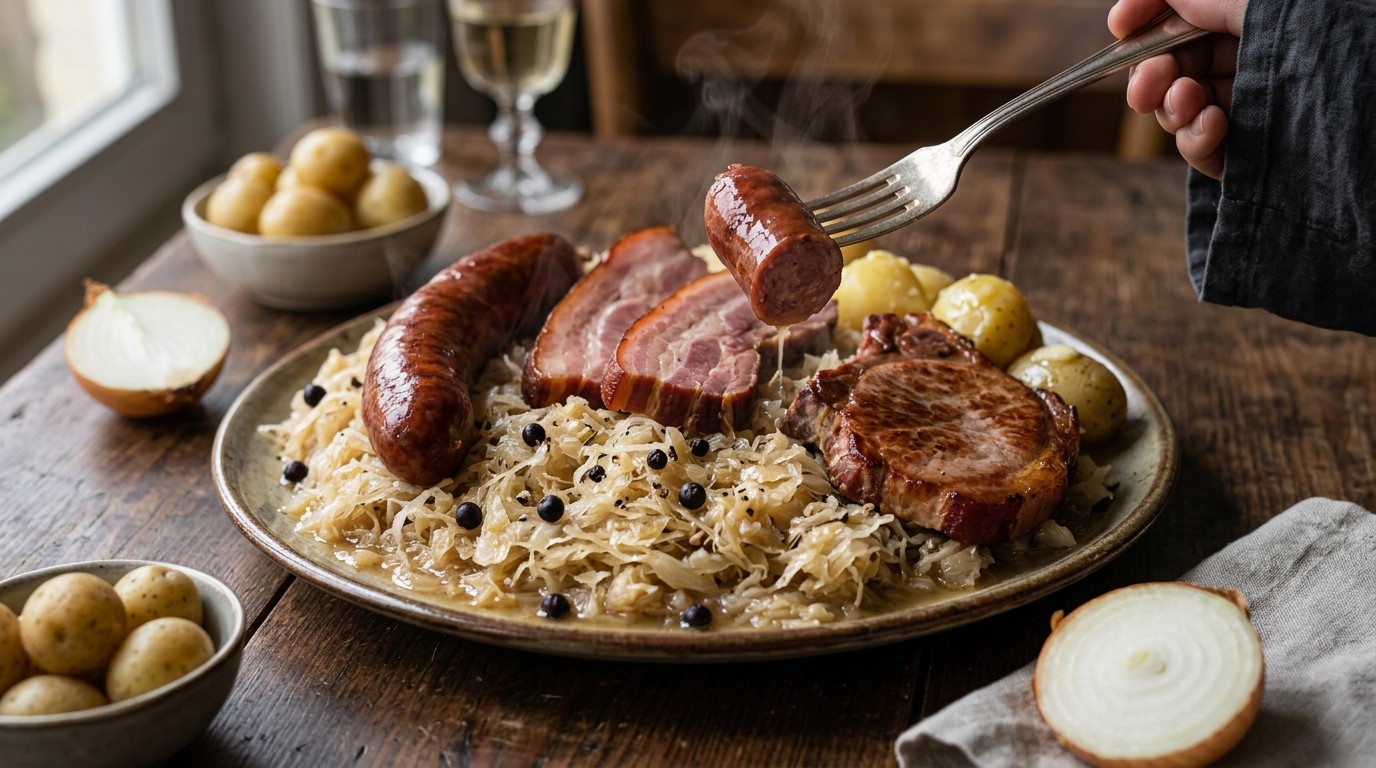 Zuurkool uit de Elzas recept Zuurkool uit de Elzas recept