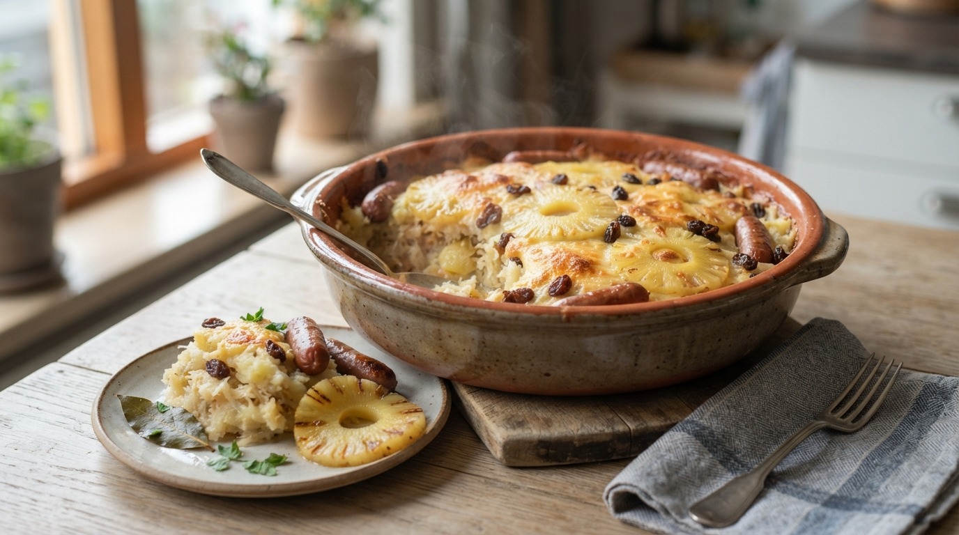 Zuurkoolschotel met Ananas