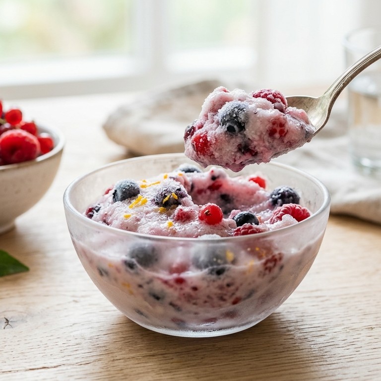 "IJzige" vruchtenyoghurt