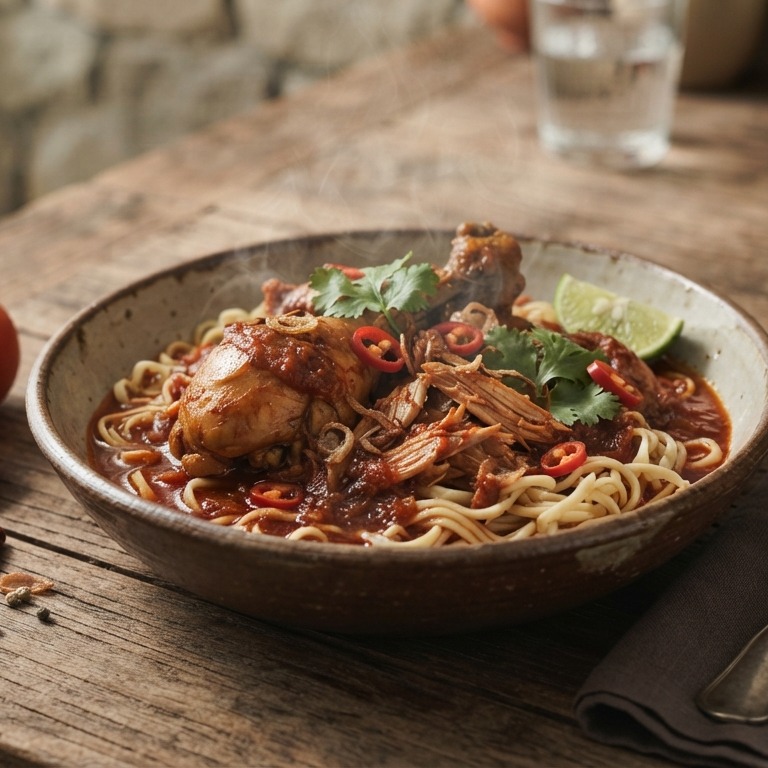 "Indische" kip met tomaat
