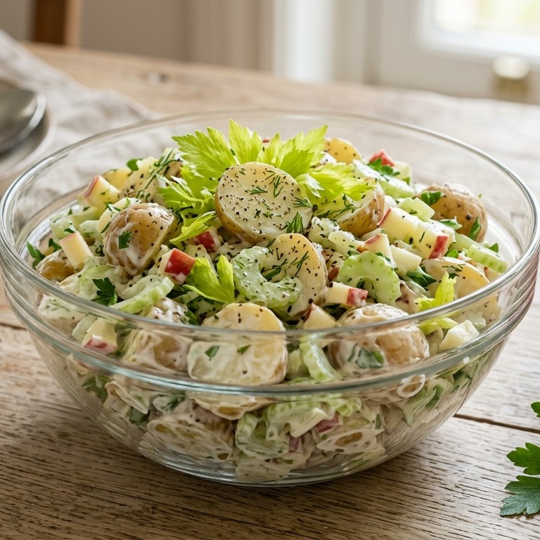 Aardappel-bleekselderij salade