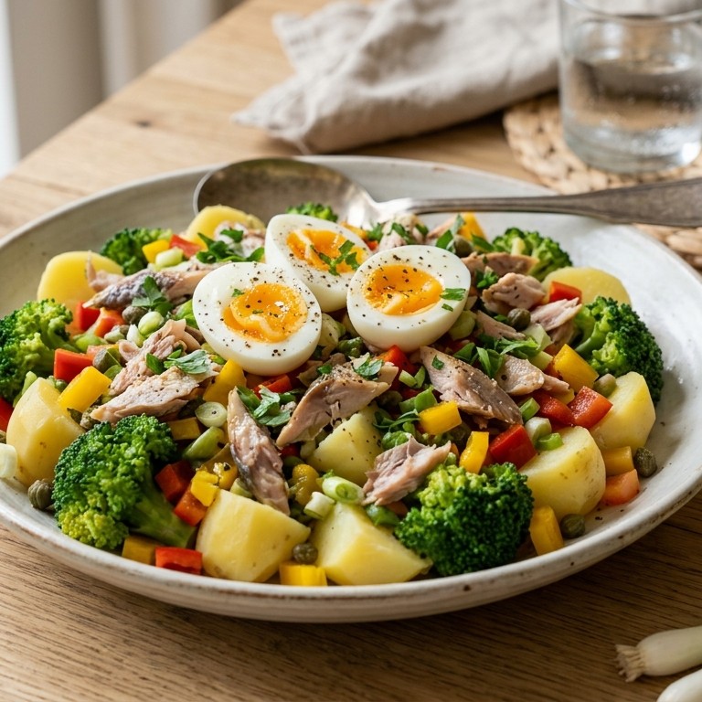 Aardappel-broccolisalade