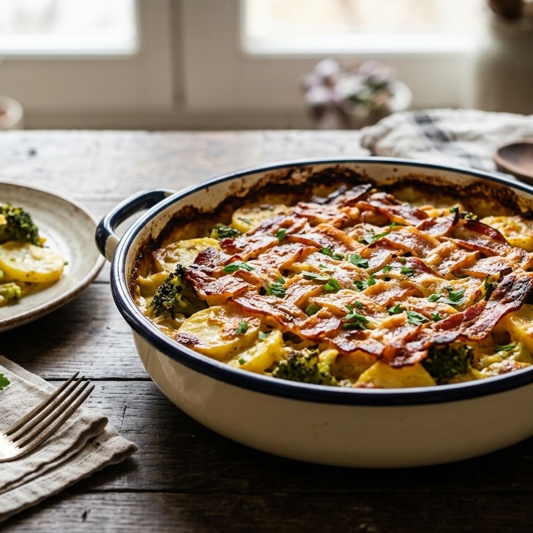 Aardappel-broccolischotel