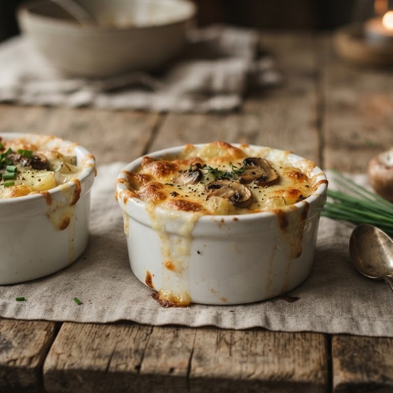 Aardappel-champignongratins