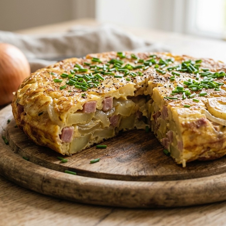 Aardappel-ham tortilla
