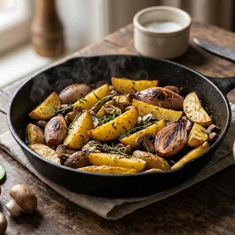 Aardappel-sjalottenschotel