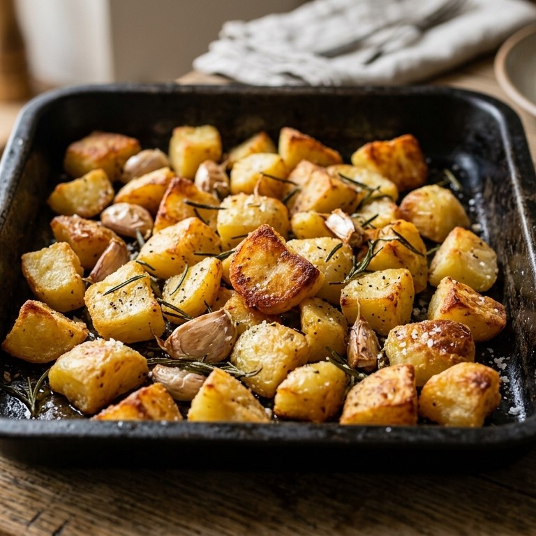Aardappelen met knoflook en rozemarijn