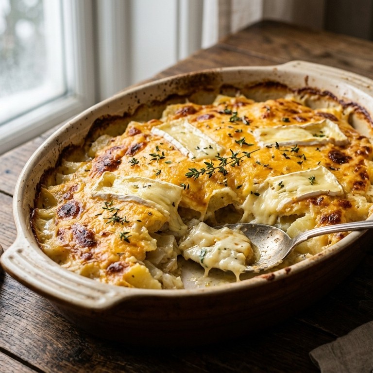 Aardappelgratin met brie