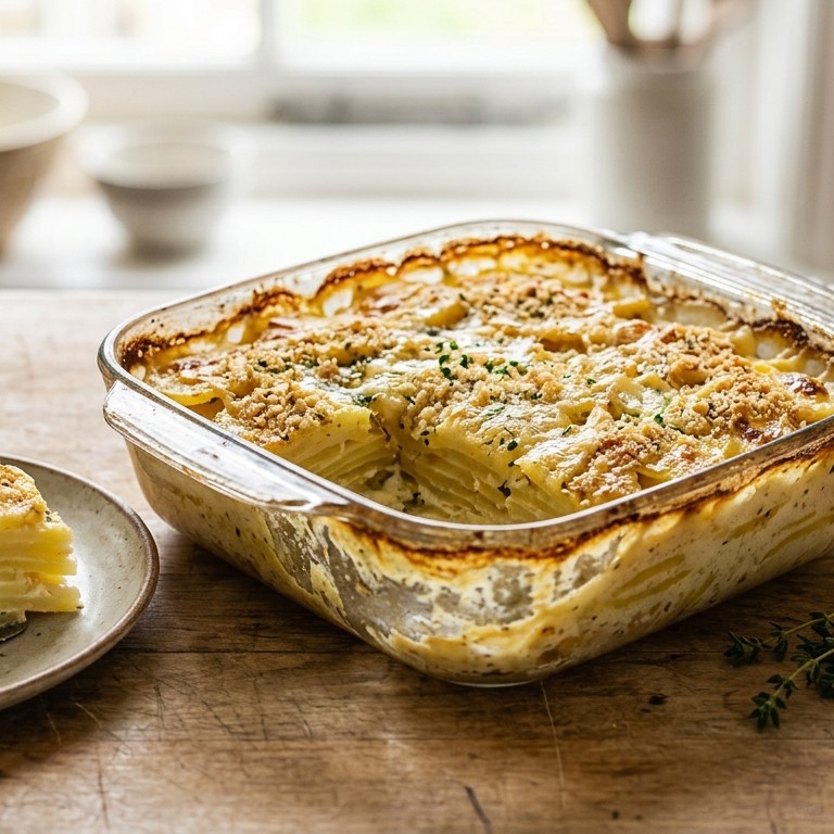 Aardappelgratin uit de microgolfoven