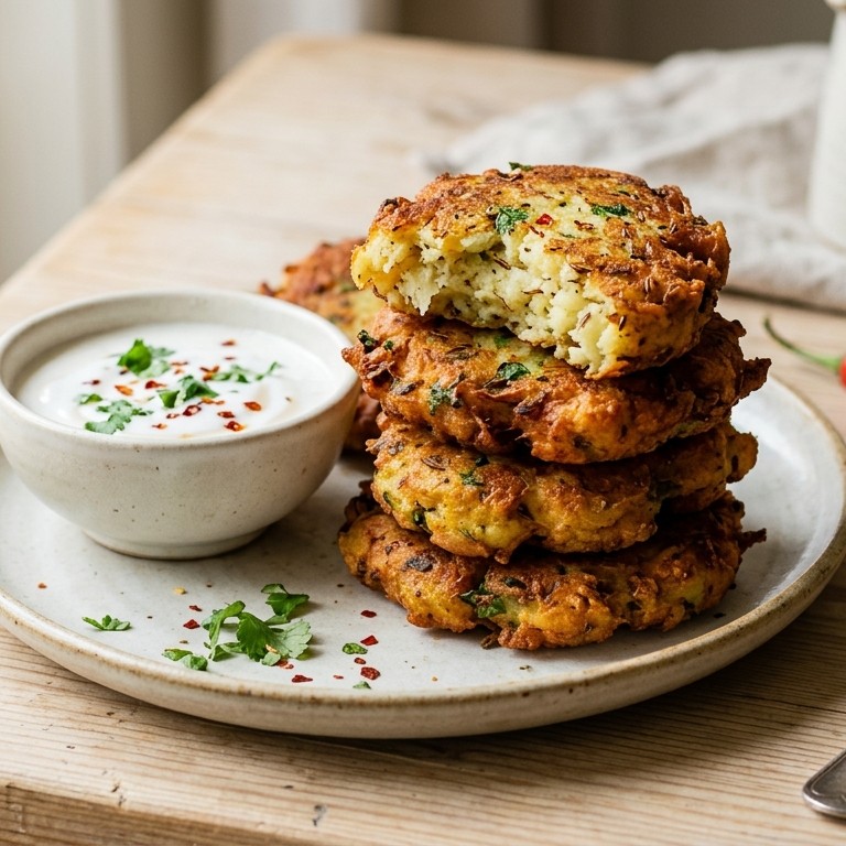 Aardappelkoekjes met kokosyoghurt