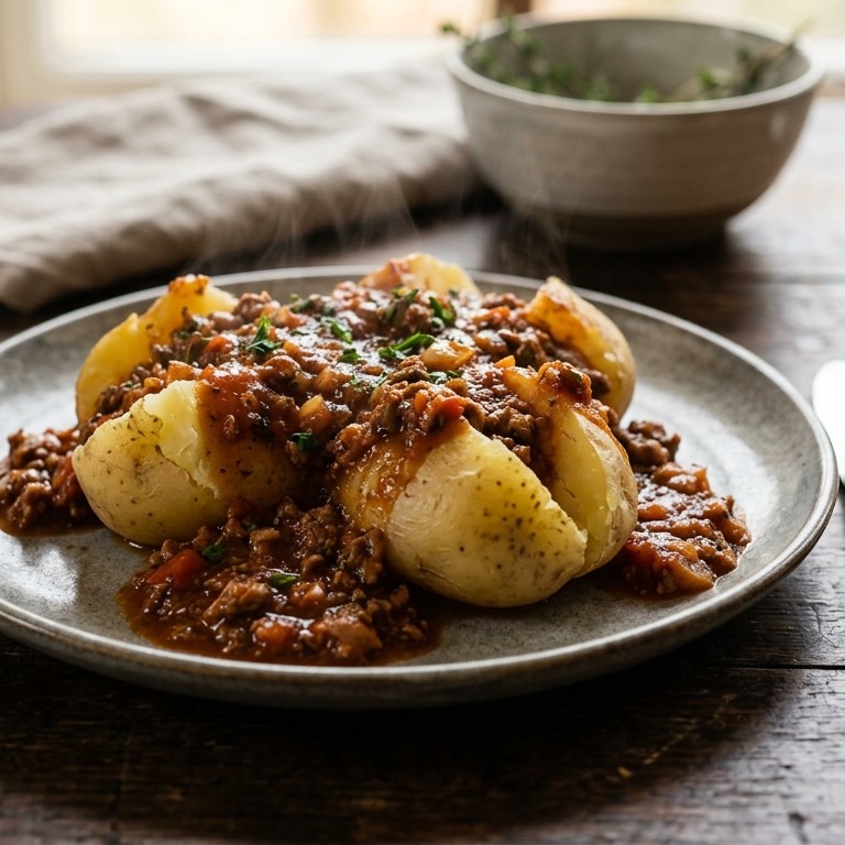 Aardappels met gehaktsaus