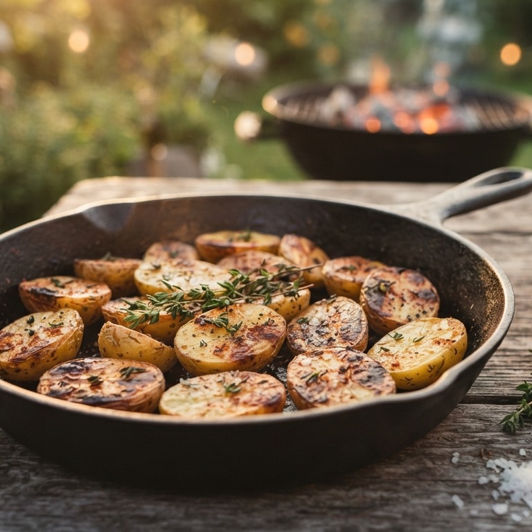 Aardappels met tijm bij de bbq