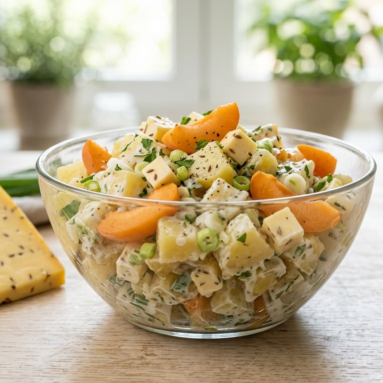 Aardappelsalade met abrikozen