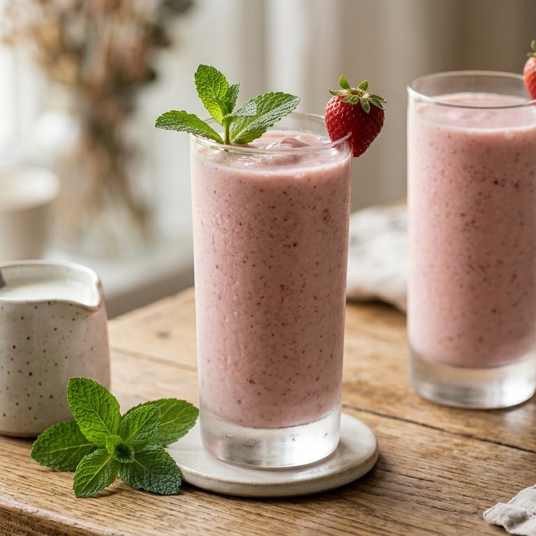 Aardbei vanille smoothie