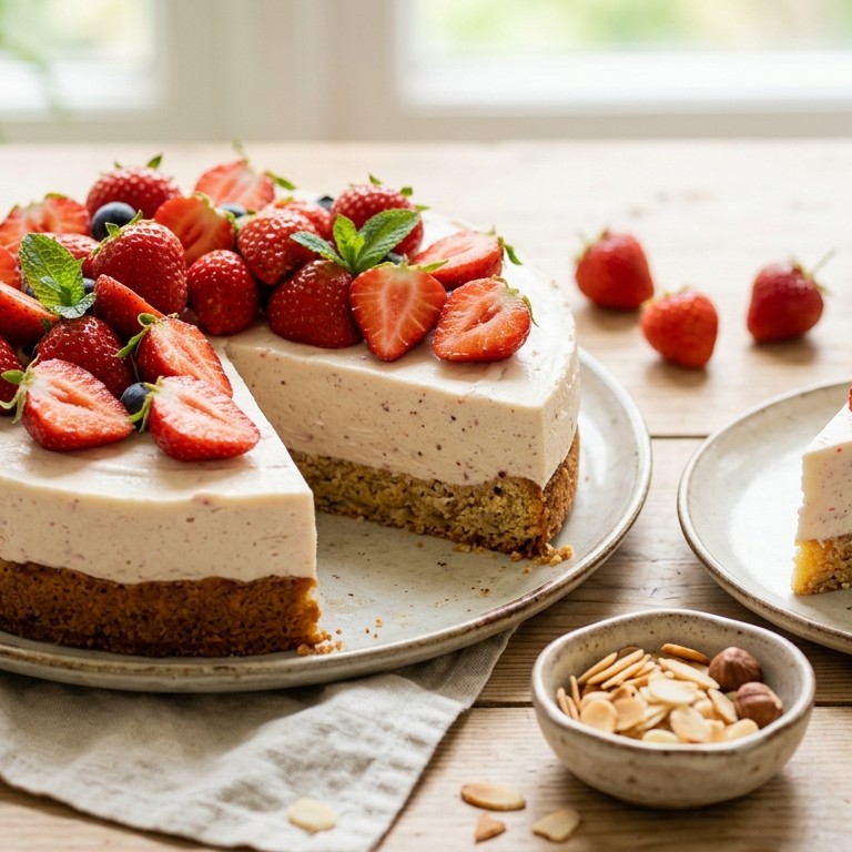 Aardbeidenkwarktaart Low Carb