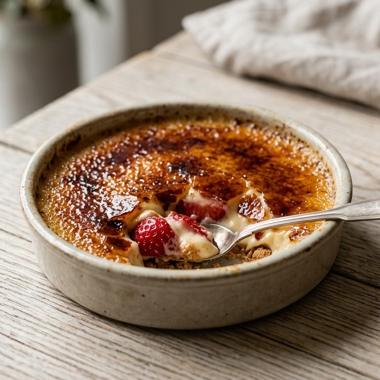 Aardbeien brulee